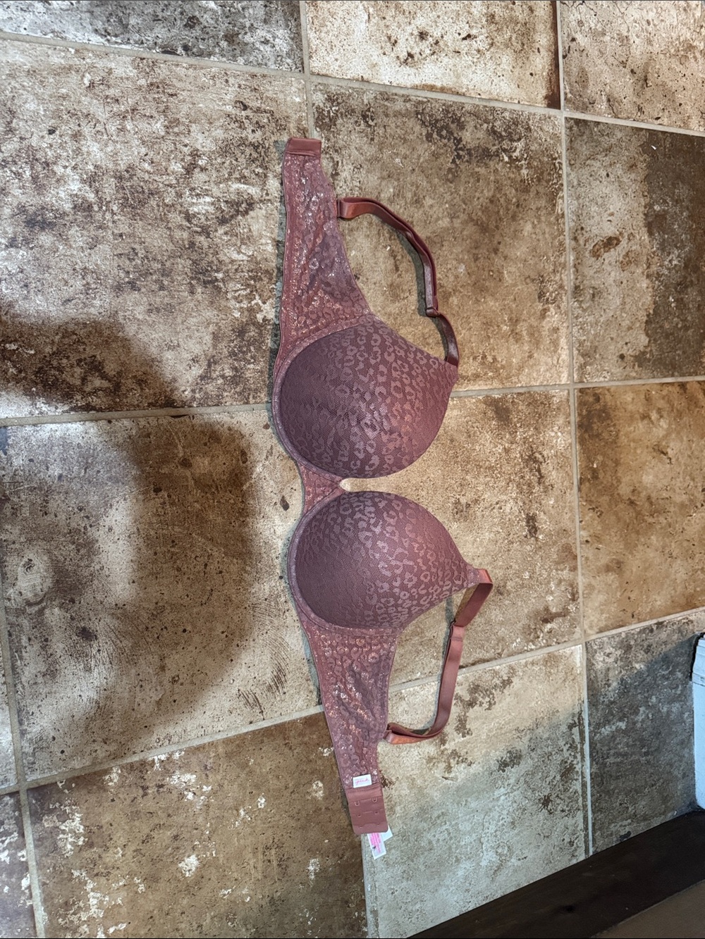 PINK by Victoria's Secret Mauve Leopard-Print T-Shirt Bra